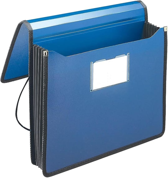 Smead Poly Premium Genişletilebilir Dosya Cüzdanı, 12,7 cm Genişletme, Harf Boyutu, Lacivert (71503)