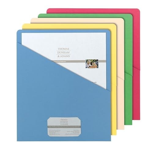 Smead Yırtmaçlı Ceket, Mektup Boyutu, Çeşitli Renkler, Paket başına 25 (75425)
