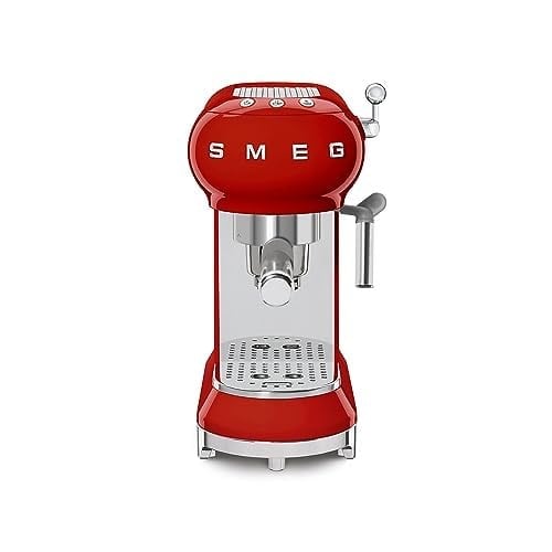 SMEG 50s Style Retro Espresso Kahve Makinesi Glossy Red