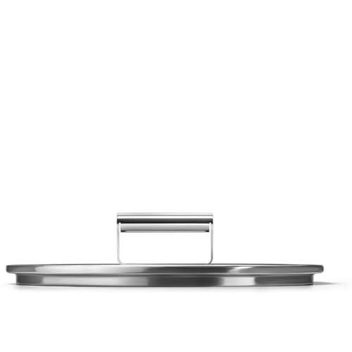 Smeg, CKFL2601, sertleştirilmiş camdan düz kapak, çap 26 cm, paslanmaz çelik sap, buhar çıkışı, tencere ürünleri ile uyumlu, 27,5  - Seçenekler: Durchmesser 24 cm, Durchmesser 26 cm, Durchmesser 28 cm
