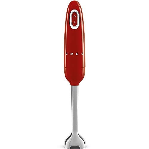 Smeg, HBF03RDEU el mikseri, turbo fonksiyonlu ve akış blenderi kesme sistemi, kaymaz saplı, entegre kablo sargısı, aksesuarlar dahil, 700 W güç, kırmızı