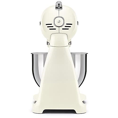 SMEG, SMF03CREU mutfak robotu, 10 hız kademesi, planet karıştırıcı, emniyet kapatma, 2 çırpma teli, paslanmaz çelik küre sap, 800 W, krem rengi