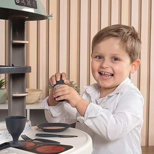 Smoby, 312700WEB, Nova Oyun Mutfağı, Aksesuarlı, Saklama Alanı, Fonksiyonel, Tezgah yüksekliği: 36 cm