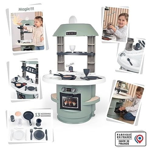 Smoby, 312700WEB, Nova Oyun Mutfağı, Aksesuarlı, Saklama Alanı, Fonksiyonel, Tezgah yüksekliği: 36 cm
