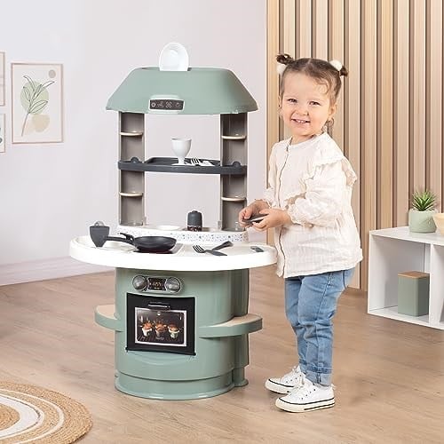 Smoby, 312700WEB, Nova Oyun Mutfağı, Aksesuarlı, Saklama Alanı, Fonksiyonel, Tezgah yüksekliği: 36 cm