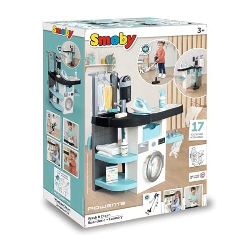 Smoby, 330320, Rowenta Wash & Clean Çamaşırhane Oyun Seti