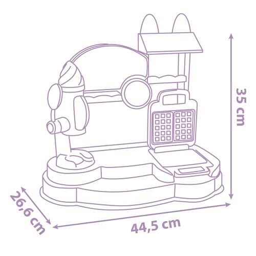 Smoby, 350409, Gabby Dondurma Fabrikası, Oyuncak Dondurma Makinesi, Oyuncak Waffle Makinesi Ve Dahası, Hafıza Alanları, 21 Adet Aksesuar