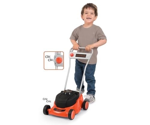 Smoby, 360159, Black & Decker Oyuncak Çim Biçme Makinesi, Gerçekçi Tasarım, Lisanslı, Black & Decker Toy Lawnmower