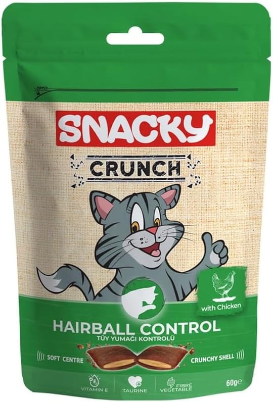Snacky Kedi Crunch Ödül Hairball Cont.Tavuk 10lu Kedi Maması