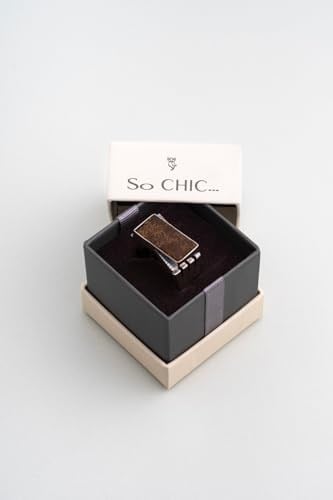 So Chic Gaia İzleri Akik Taşlı Gümüş Erkek Yüzük, Kahverengi, Beden 26