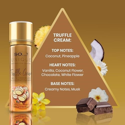 So…? Unique Bayan Vegan Truffle Cream Kokulu Vücut Sisi, Kadınlar için Vücut Spreyi 150