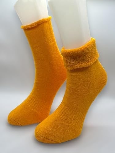 SOCKS 6 Çift Kadın Kışlık, Kalın, Kıvrık, Lastiksiz Termal Soket Çorap