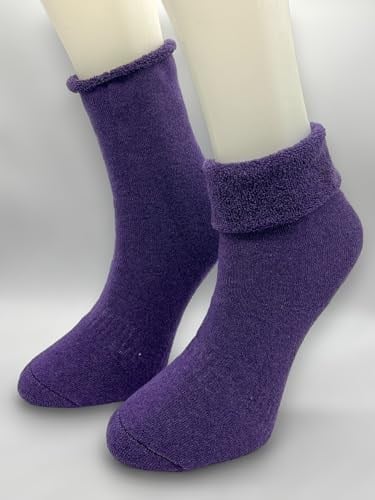 SOCKS 6 Çift Kadın Kışlık, Kalın, Kıvrık, Lastiksiz Termal Soket Çorap
