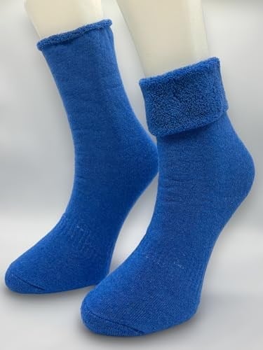 SOCKS 6 Çift Kadın Kışlık, Kalın, Kıvrık, Lastiksiz Termal Soket Çorap