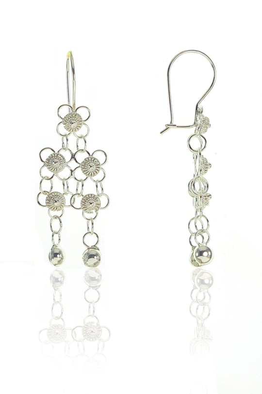 Söğütlü Silver Gümüş telkari kişniş modeli küpe