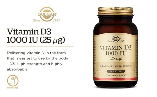 Solgar Vitamin D3 1000 IU 1 Paket(1 x 1 Stück)