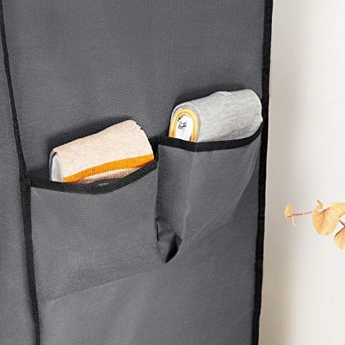 SONGMICS Toz Geçirmez Örtülü 10 Katlı Ayakkabı Rafı, 88x28x160 CM, Gri, RXJ36G