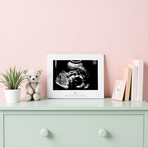 Sonogram Resim Çerçevesi Hamilelik Hatırası, Yakında Kız Bebek veya Erkek Bebek Olacak Cinsiyetsiz Çocuk Odası Dekoru