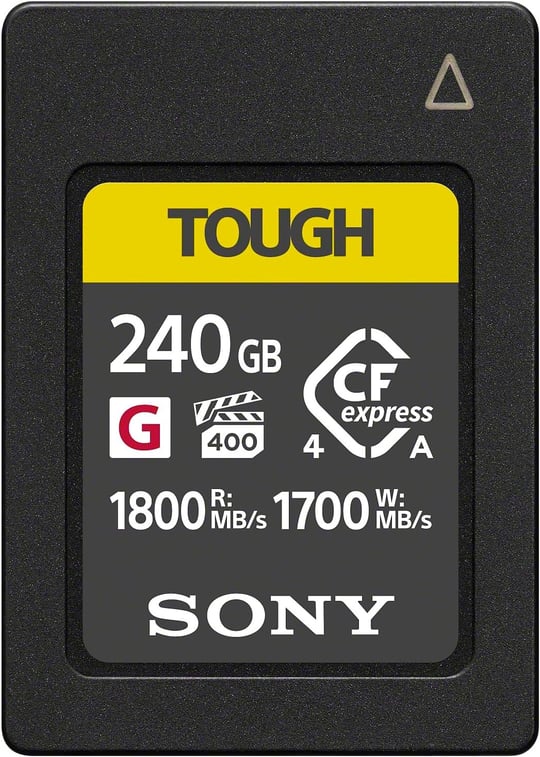 Sony 240GB Sert CFexpress Tip A Flash Bellek Kartı | Video Performansı Garantili VPG400 Yüksek Hızlı G Serisi (Okuma Hızı 1800 MB/s, Yazma Hızı 1700 MB/s) - CEA-G240T (240GB - Seçenekler: 240GB, 480GB