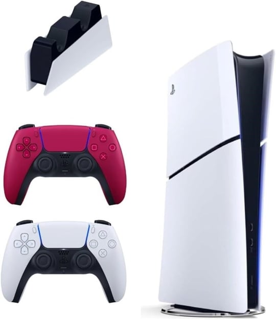 Sony Playstation 5 Slim Digital 825 GB + Şarj İstasyonu + 2. Kırmızı Dualsense İthalatçı Garantili