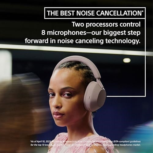 Sony WH 1000XM5 Gürültü Önleyici Kablosuz Kulaklık 30 saat pil ömrü Aşırı kulak stili Alexa ve Google Asistan için optimize edilmiştir, telefon görüşmeleri için dahili mikrofonlu, Gece Mavisi