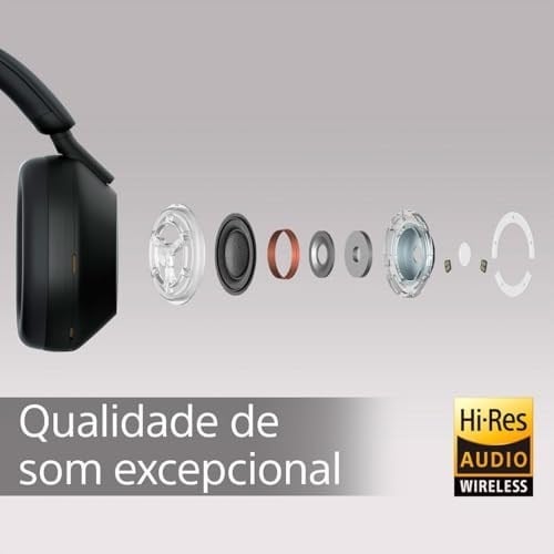 Sony WH-1000XM5 Tamamen Kablosuz Gürültü Engelleme Özellikli Kulaklık - 30 saate kadar pil ömrü - Google Asistan ile uyumlu - Telefon görüşmeleri için dahili mikrofon - Siyah