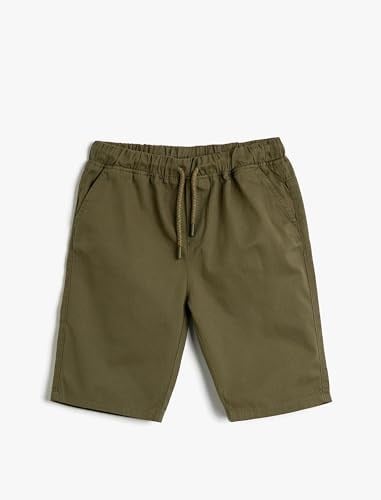 Şort Slim Fit Beli Bağlamalı Lastikli Cepli Pamuklu