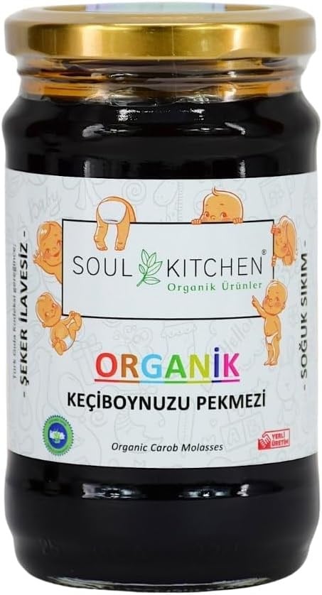 Soul Kitchen Organik Keçiboynuzu Pekmezi 380gr (Soğuk Sıkım) (Şeker İlavesiz)