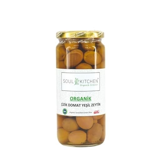 SOUL KITCHEN ORGANİK ÜRÜNLER Çizik Domat Yeşil Zeytin 300gr