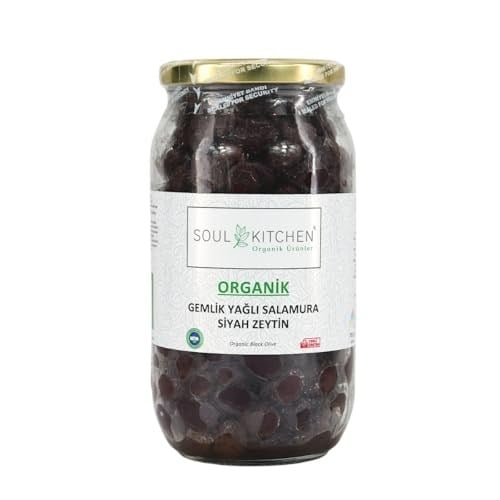 SOUL KITCHEN ORGANİK ÜRÜNLER Gemlik Yağlı Salamura Siyah Zeytin 700gr