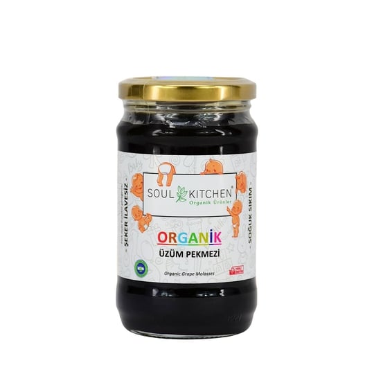 Soul Kitchen Organik Üzüm Pekmezi 380gr (Soğuk Sıkım) (Şeker İlavesiz)