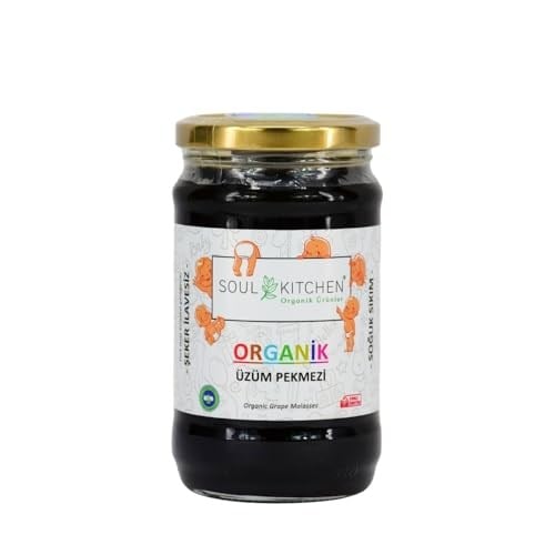 Soul Kitchen Organik Üzüm Pekmezi 380gr (Soğuk Sıkım) (Şeker İlavesiz)