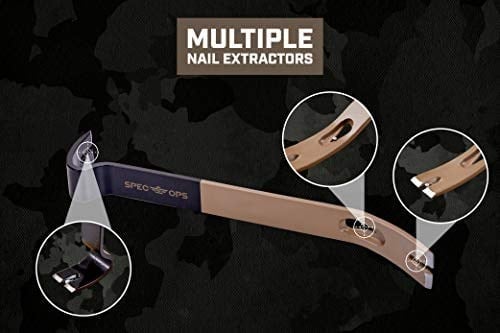 Spec Ops Tools 38,1 cm düz kaldırma çubuğu levye kavisli sallanma başlığı damla tırnak çekici sert çelik