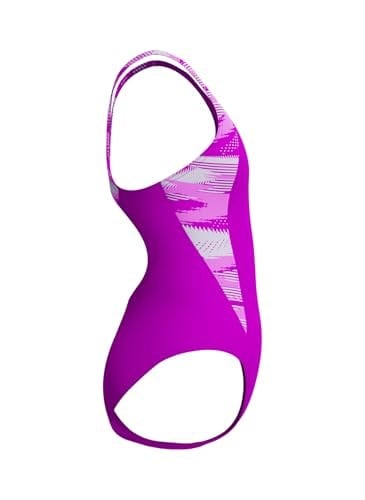SPEEDO Hyperboom Splice Muscleback Kız Çocuk Yüzücü Mayosu, 13-14 Yaş, 8-00372918627, Pembe, Kız çocuk