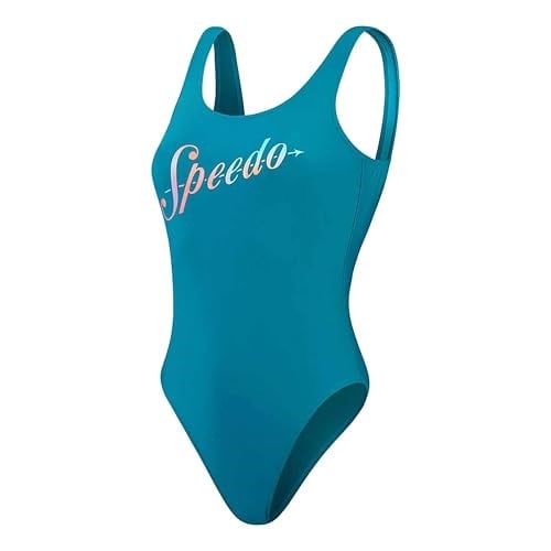 Speedo Logo Deep U-back Tek parça mayo Kadın