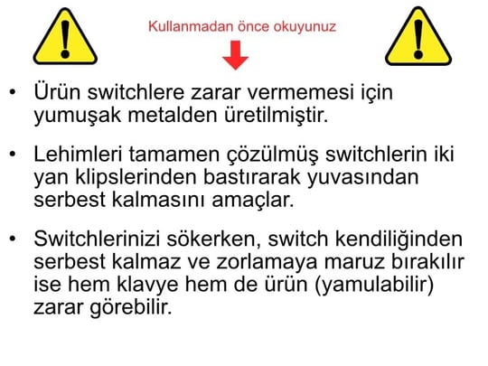 Spelt Mekanik Klavye Switch ve Tuş Kapağı Sökme Aparatı