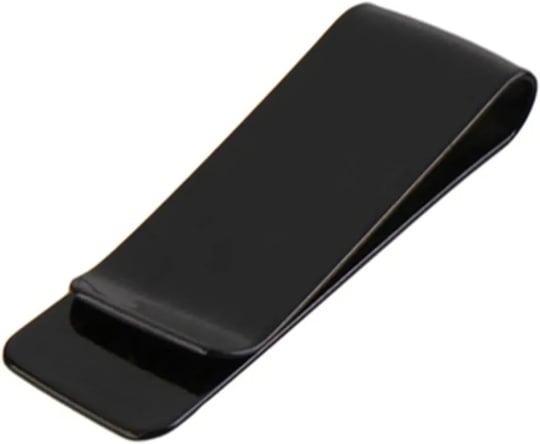 Spelt Metal Kağıt Para Tokası Kart Tutucu Klips Cüzdan Siyah 5,2cm x 2cm