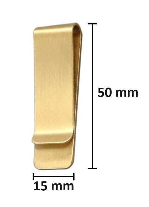Spelt Metal Kağıt Para Tokası Kart Tutucu Klips Cüzdan Ataş Altın 5cm x 1,5cm