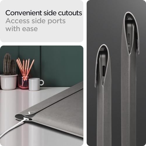 Spigen 14 / 13 MacBook & Notebook Laptop Taşıma Çantası Valentinus Sleeve Gri - AFA06415 (Spigen TR Garantili) - Seçenekler: 14 inch, 14inch, 16 inch