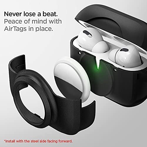 Spigen AirPods Pro (1.nesil) / AirTag ile Uyumlu Kılıf Tag Armor Duo Black - ACS03167