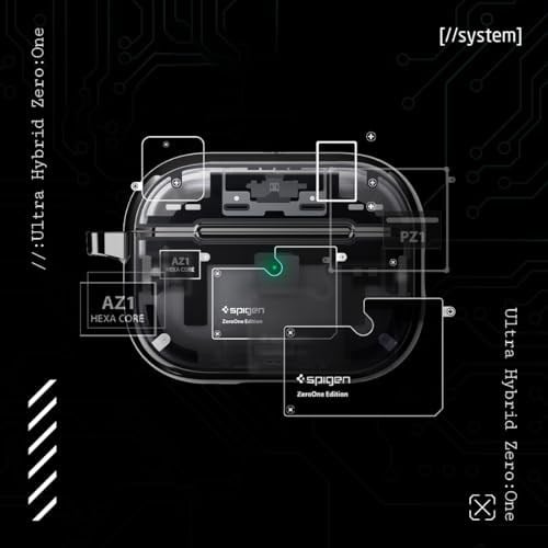 Spigen AirPods Pro 2 ile Uyumlu Kılıf Ultra Hybrid Zero One Sararmaya Dayanıklı Tasarım Siyah Kapak - ACS05593 (Spigen TR Garantili)