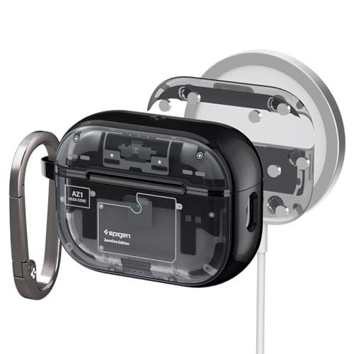 Spigen AirPods Pro 2 ile Uyumlu Kılıf Ultra Hybrid Zero One Sararmaya Dayanıklı Tasarım Siyah Kapak - ACS05593 (Spigen TR Garantili)