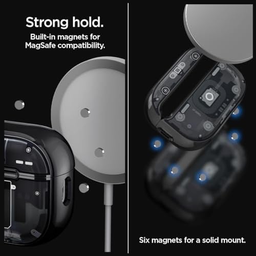 Spigen AirPods Pro 2 ile Uyumlu Kılıf Ultra Hybrid Zero One Sararmaya Dayanıklı Tasarım Siyah Kapak - ACS05593 (Spigen TR Garantili)