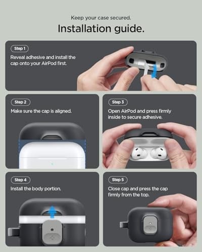 Spigen AirPods Pro 3 ile Uyumlu Kılıf Nano Pop Kaymaz Silikon Siyah Kapak - ACS10133 (Spigen TR Garantili)