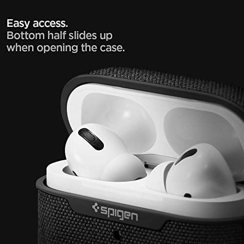 Spigen AirPods Pro ile Uyumlu Kılıf Urban Fit Örgü Kumaş Siyah Kapak - ASD00572 (Spigen TR Garantili)