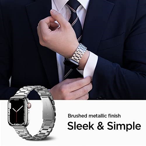 Spigen Apple Watch 44mm / 42mm (Seri 1/2/3/4/5/6/SE ile Uyumlu) Kayış Modern Fit Silver - 062MP25404
