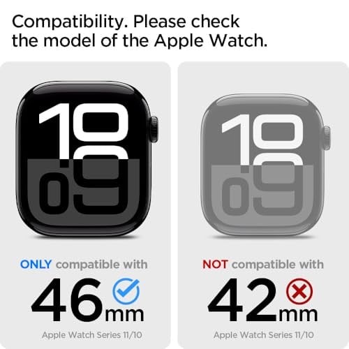 Spigen Apple Watch 46mm Seri 11/10 ile Uyumlu Kılıf & Kordon Lite Fit Pro Nefes Alabilen Hafif Dokuma Lacivert Kayış - ACS08925 (Spigen TR Garantili)