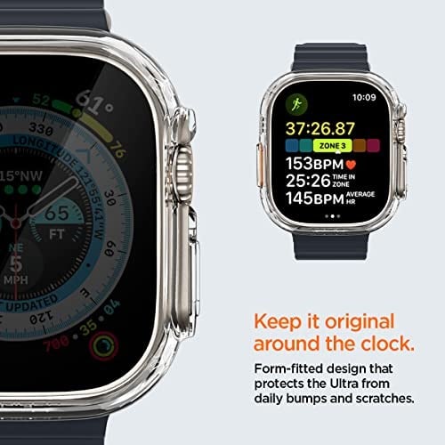 Spigen Apple Watch 49mm Ultra 3/2/1 ile Uyumlu Kılıf Thin Fit Ultra İnce ve Hafif Şeffaf Kapak - ACS05917 (Spigen TR Garantili)