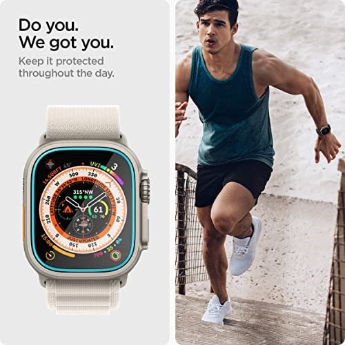 Spigen Apple Watch 49mm Ultra 3/2/1 ile Uyumlu Kolay Kurulum Cam Ekran Koruyucu GLAS.tR EZ Fit HD (2 Adet) Şeffaf - AGL05556 (Spigen TR Garantili)