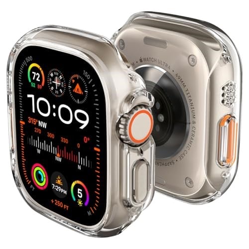Spigen Apple Watch 49mm Ultra 3/2/1 ile Uyumlu Kılıf Thin Fit Ultra İnce ve Hafif Şeffaf Kapak - ACS05917 (Spigen TR Garantili)